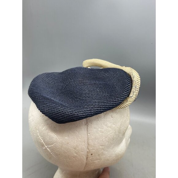 Vintage hat cap theater costume womens blue white Halloween one size READ - Picture 4 of 7